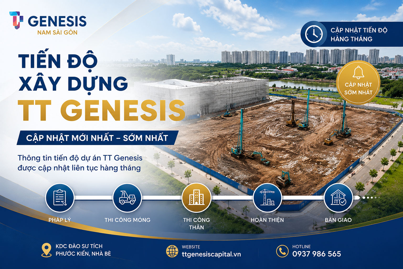 Cập nhật tiến độ xây dựng TT Genesis mới nhất