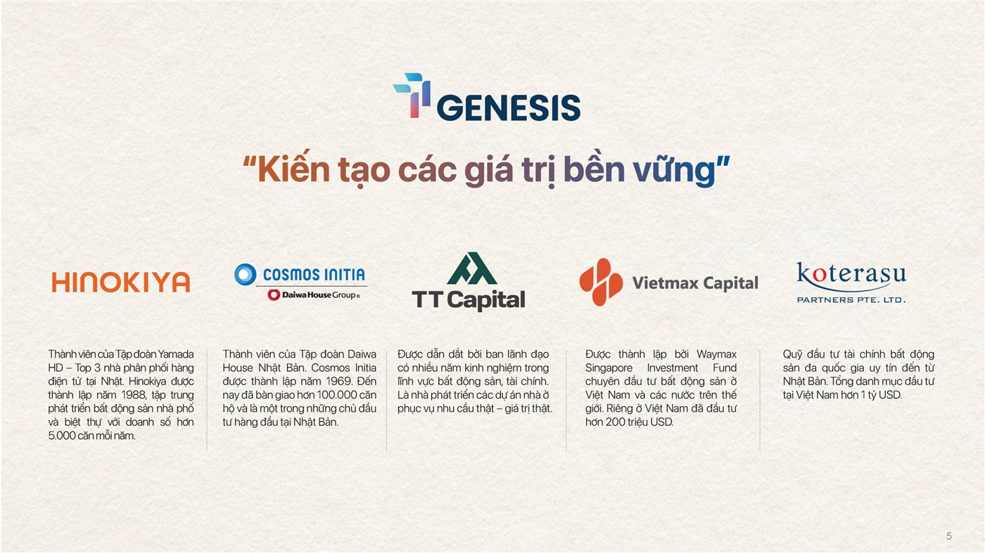 Các đơn vị kiến tạo nên dự án TT Genesis