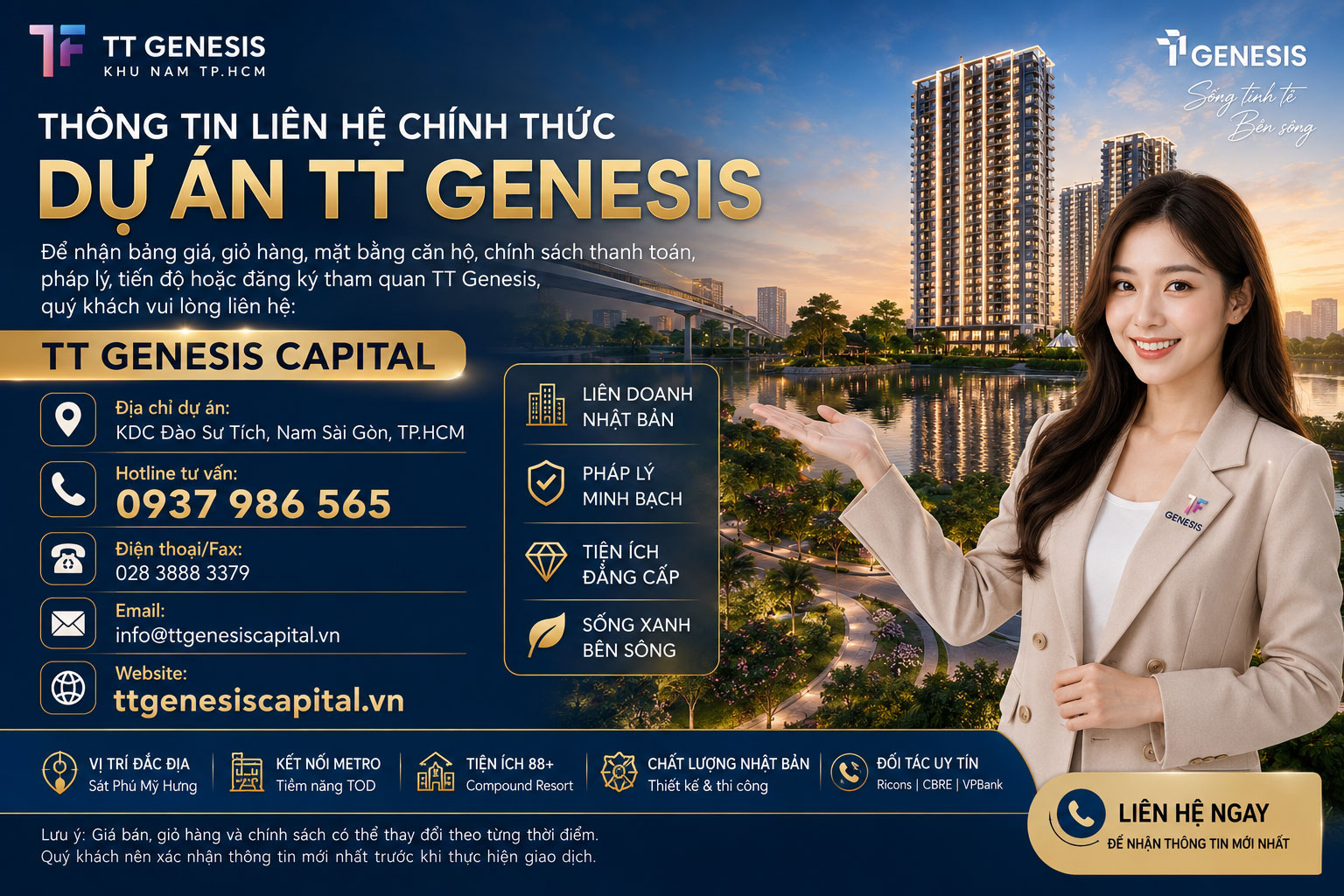 Thông tin liên hệ chính thức TT Genesis